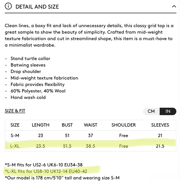 NWT Chicwish Grid Turtleneck Sweater - Picture 10 of 10